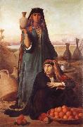 Felix-Auguste Clement Women Selling Water and Oranges on the Road to Heliopolis painting